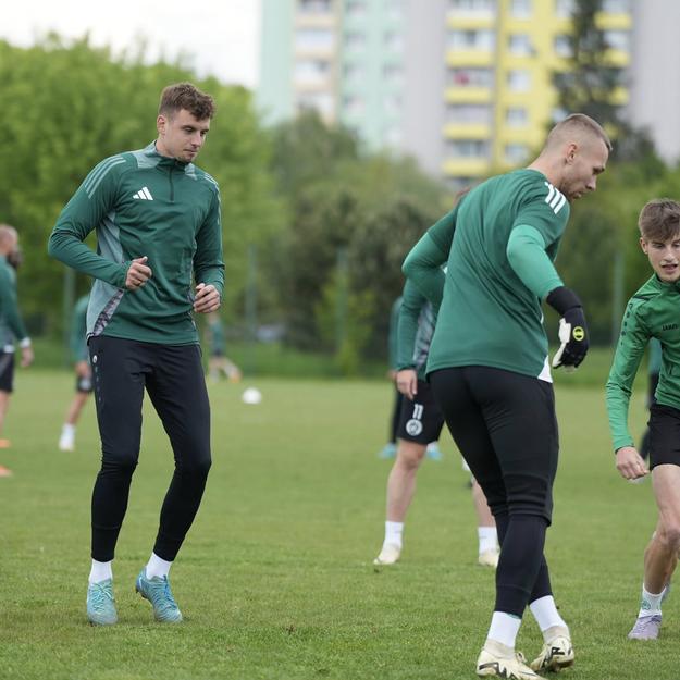 Matej Franko (vľavo) počas tréningu.