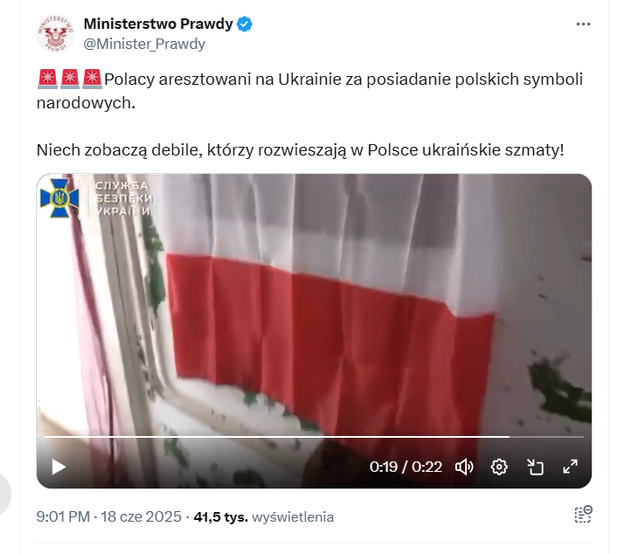 У мережі X та Facebook поширюють відео з твердженнями, що "поляків в Україні заарештували за польську символіку".