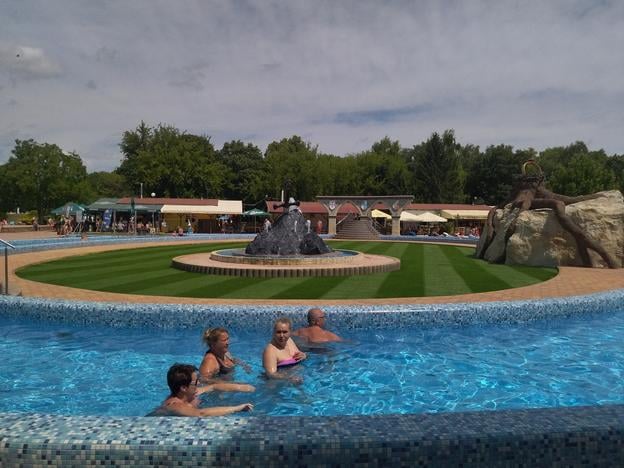 The swimming pool complex in Veľký Meder features up to 13 pools.