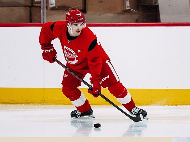 Michal Svrček na rozvojovom kempe Detroitu Red Wings.