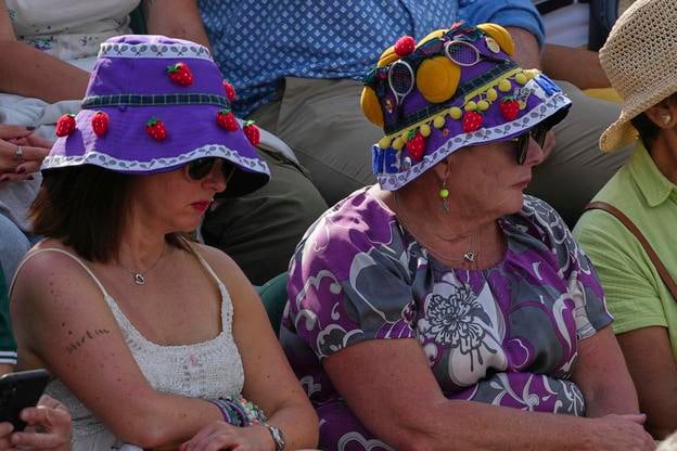 Diváčky na wimbledonskom kurte.