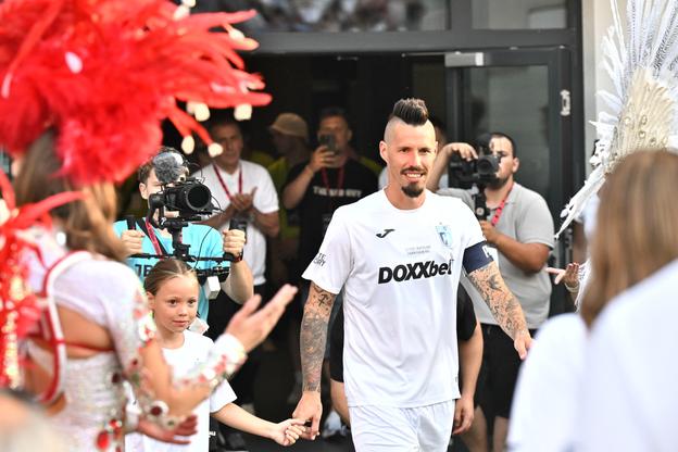 Na snímke futbalista Marek Hamšík pred rozlúčkovým futbalovým zápasom v Bratislave 5. júla 2025.