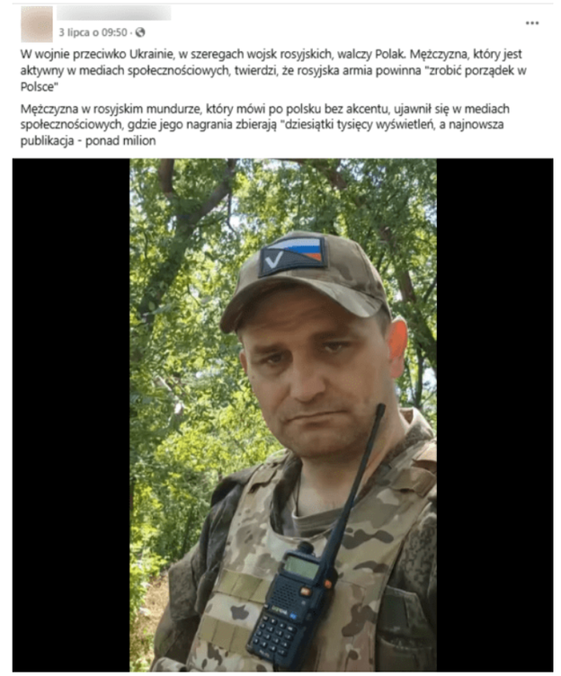 У своїх відео "Поляк на Донбасі" поширює типові російські пропагандистські тези