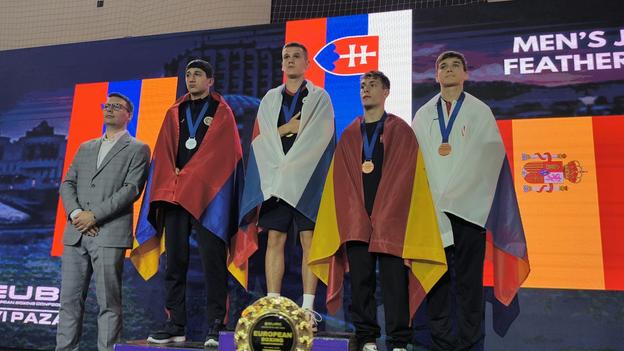 Kristián Harasník ovládol hmotnostnú kategóriu chlapcov do 57 kg.