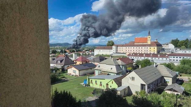 Six fire trucks and 16 firefighters responded to a blaze in the town of Ilava on 22 July 2025.