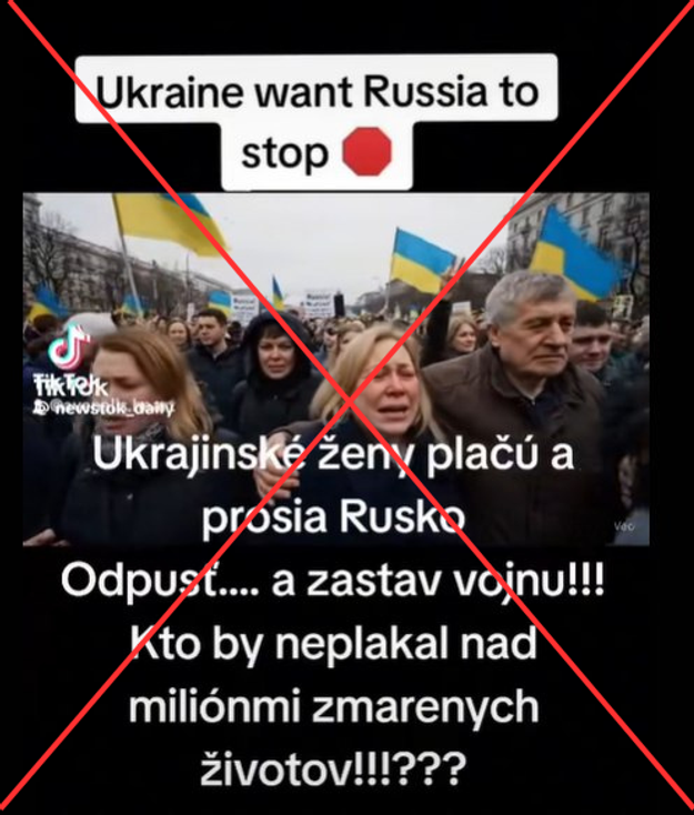 Скриншот відео з Тікток, яке створив штучний інтелект