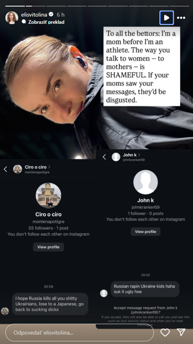 Ukážka toho, čo boli tipéri schopní napísať Svitolinovej