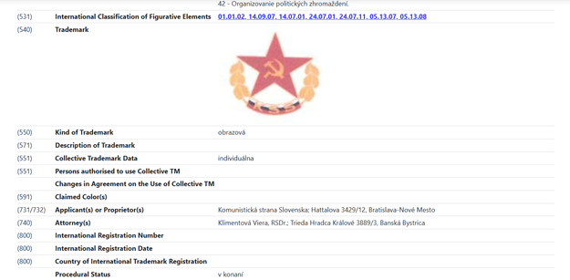 KSS application for trademark registration.