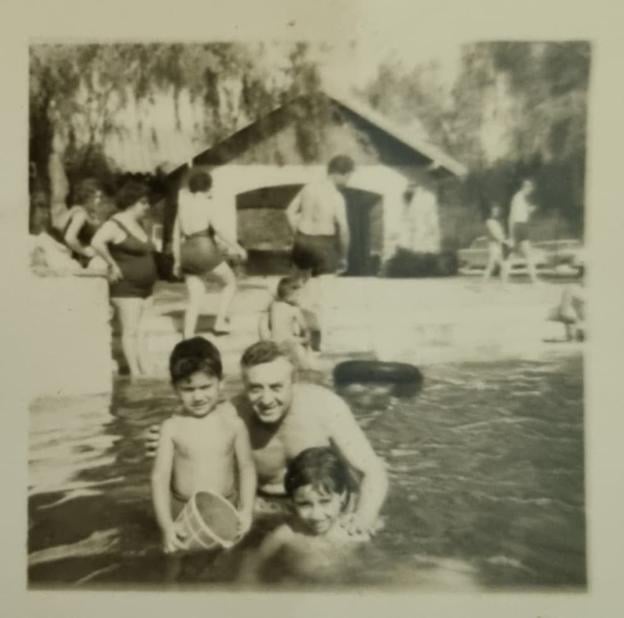Cande Glikin’s Slovak grandfather, Eugen, in Argentina with his children
