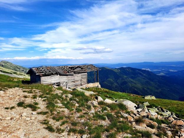 The disused double-anchor ski lift station on Chopok, pictured while it lay in disrepair.