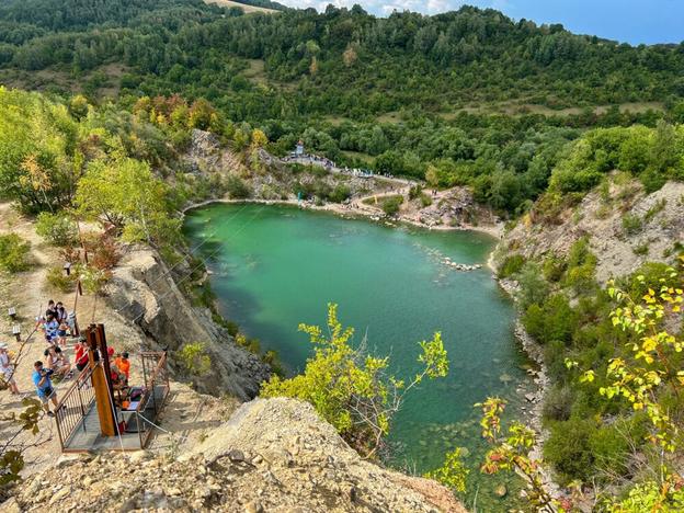 A former travertine quarry in the Sobrance district, eastern Slovakia