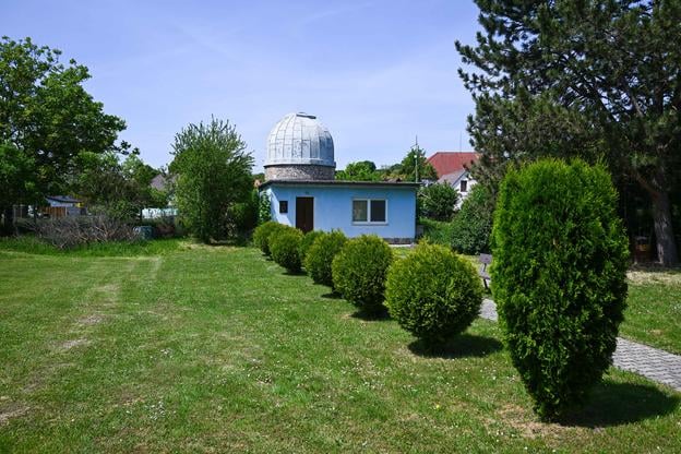 An amateur observatory at the primary school in Sobotište, Senica district, on Wednesday, 14 May 2025.