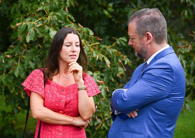 Na snímke prezident Medzinárodného paralympijského výboru Andrew Parsons a paralympionička Henrieta Farkašová na slávnostnom otvorení Nezlomného chodníka slávy.