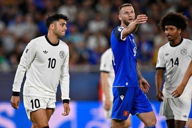 Milan Škriniar počas súboja s Nemeckom.