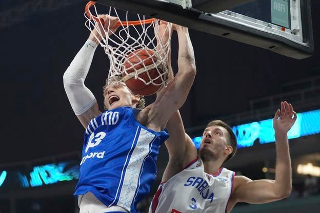 Lauri Markkanen bol hrdinom Fínska v zápase proti Srbom.
