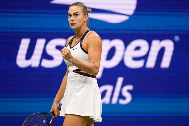 Arina Soboleková počas finálového súboja na US Open.