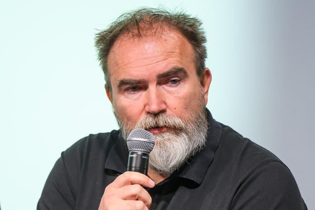 Na snímke Richard Galovič, manažér slovenskej lyžiarky Petry Vlhovej počas tlačovej konferencie Zväzu slovenského lyžovania (ZSL) pred začiatkom sezóny 2025/26 v Bratislave.