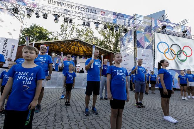 The Olympics festival at the Kuchajda lake in Bratislava's Nové Mesto borough.