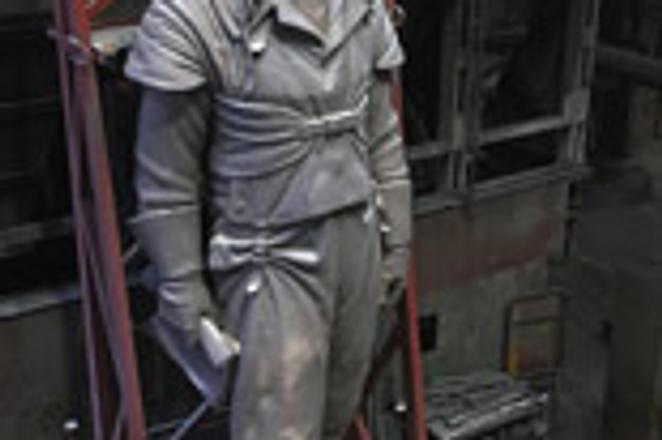 The Štefánik statue is eight metres tall.