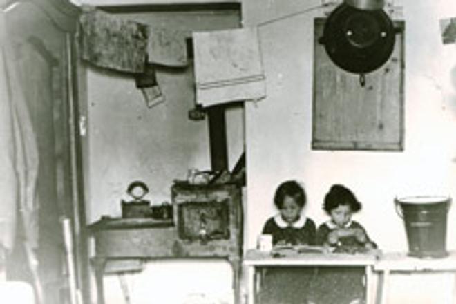 A classroom from the 1918-1938 era.