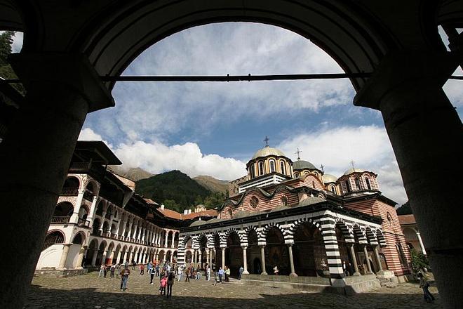 Rila monastery, one of most popular sights of Bulgaria, some 120 km (75 miles) south from the Bulgarian capital Sofia.