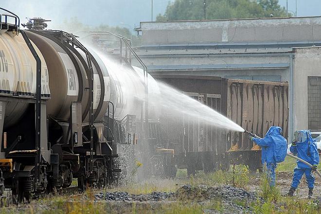 A minor acid leak in Banská Bystrica resulted in no injuries. 
