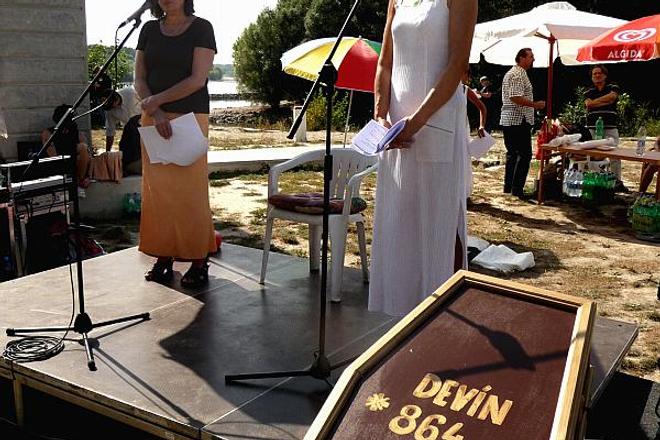 Devín's residents contend the district's future is at risk. 