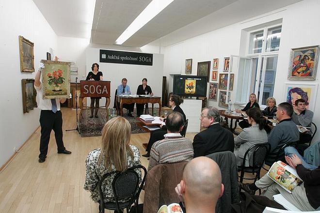Art lovers attending an auction at SOGA.
