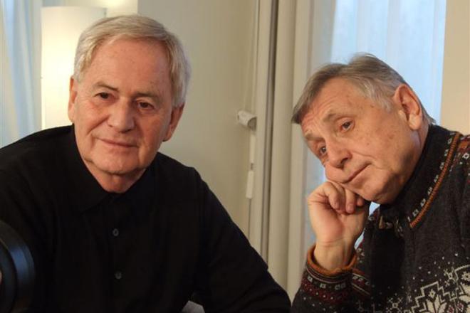 István Szabó (left) with Jiří Menzel.