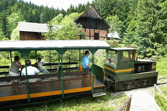 One of the forest trains at the Museum of Kysuce Village in Vychylovka
