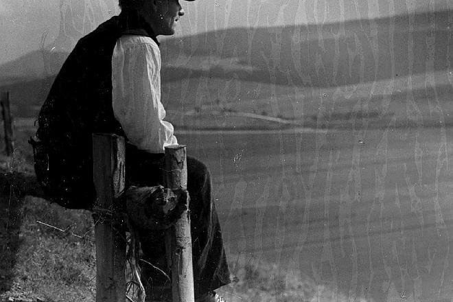 A publicity still from 'Guests'. 