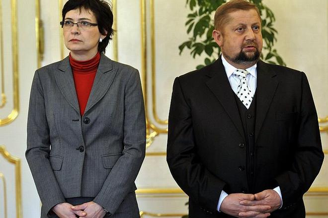 Lucia Žitňanská and Štefan Harabin.