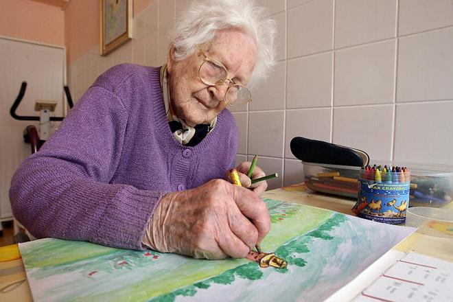 A senior in action.