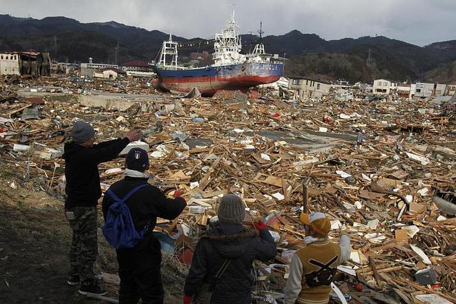 The post-quake tsunami destroyed whole towns.