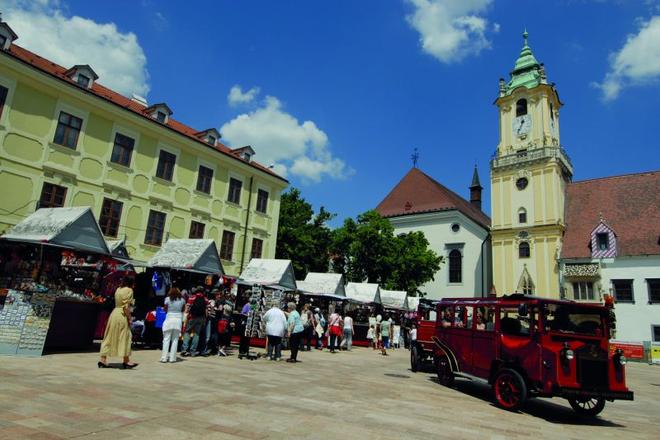 The Hlavné námestie, formerly Bratislava‘s main marketplace