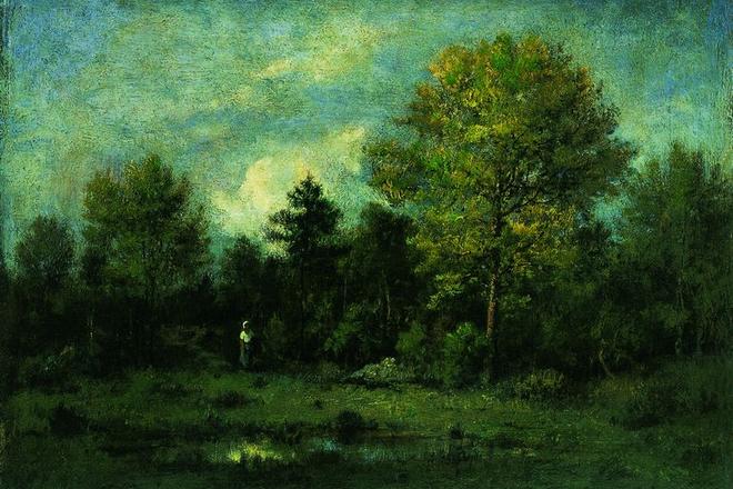 Landscape with a Small Lake by Narcisso Virgilio Diaz de la Peňa.