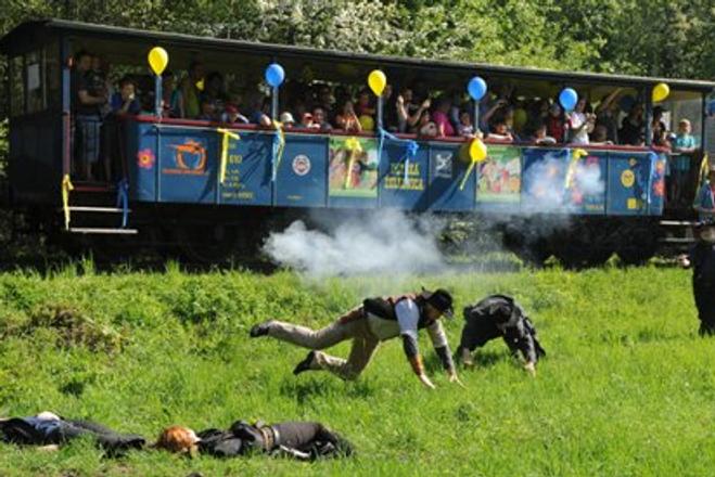 Fake train attack in Košice - Čermeľ. 