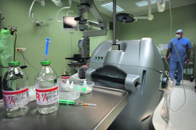 Preparing for surgery.