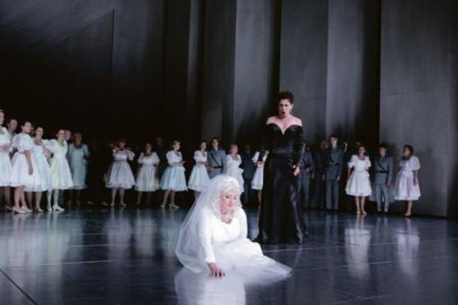Elsa and Ortrud, the Good and the Evil.