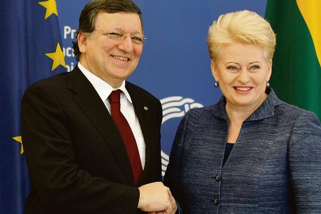 Lithuania’s President Dalia Grybauskaite and EC President Jose Manuel Barroso