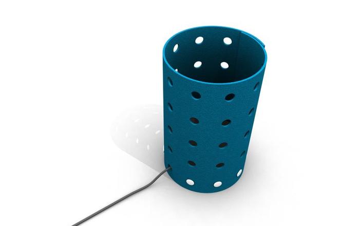 Lamp with Holes, exhibition Felt + in ÚĽUV. 