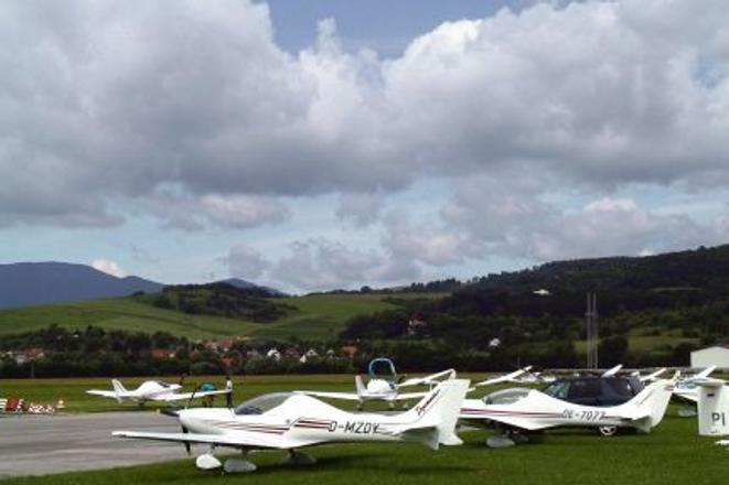 A few Slovak-made ultra-light aircrafts.