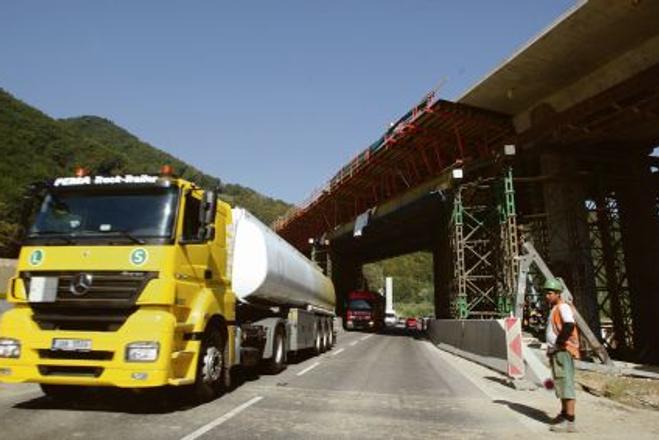 Intensive highway construction is underway in Slovakia.