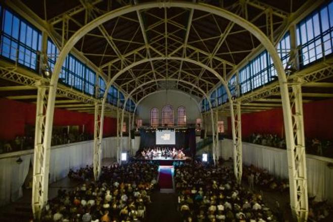A concert in the Old Market Hall.