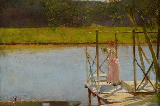 Ladislav Mednyánszky, Lady at Boats (1875 – 1885)