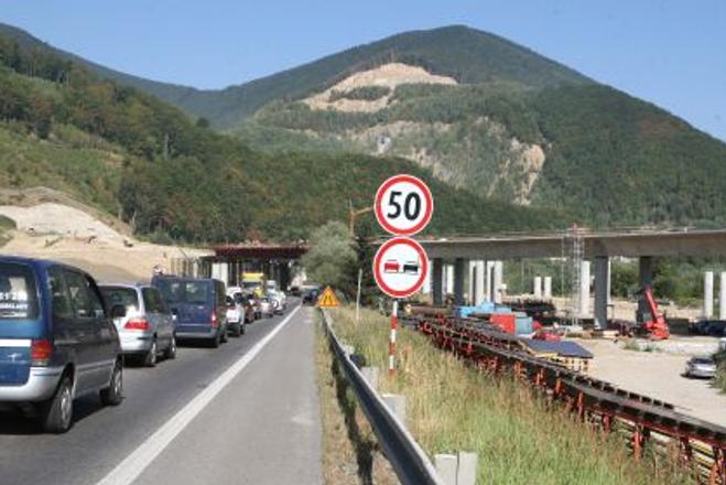 Highway construction goes on.