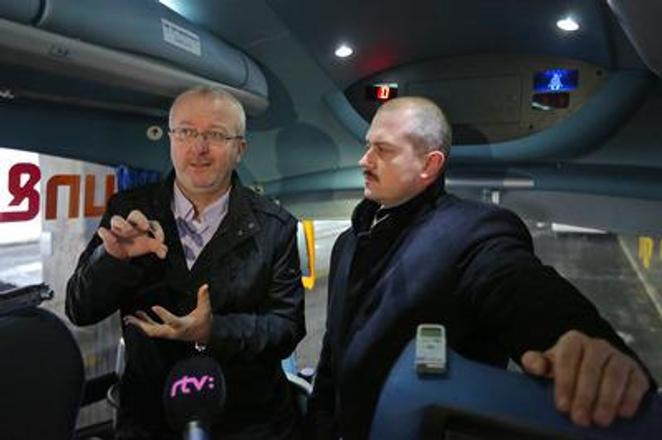 Jančura (L) and Banská Bystrica regional governor, Marian Kotleba.