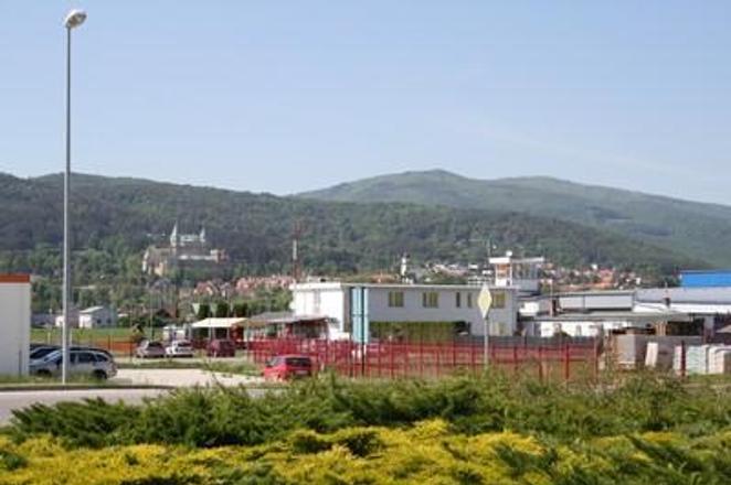 The industrial park in Prievidza overlooks the Bojnice Castle.