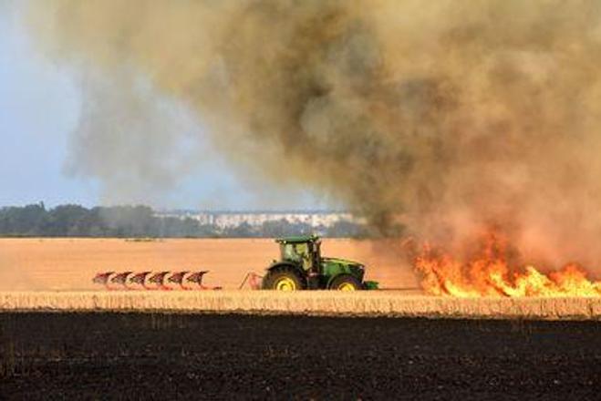 The hot weather increases danger of fire.