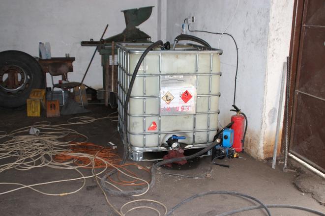 Barrels with illegal oil
